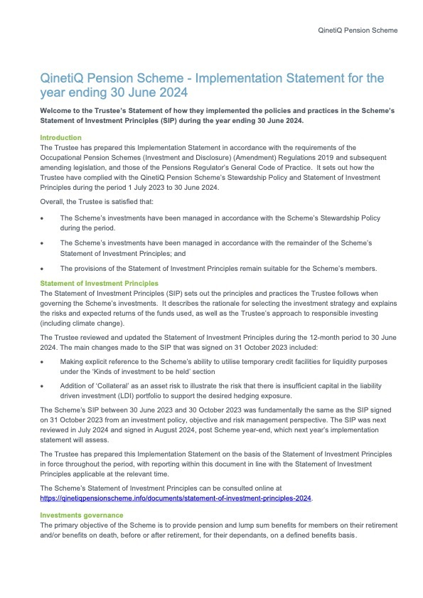 Implementation Statement 2024